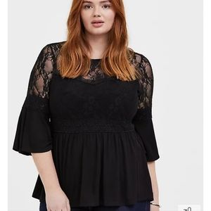 Peplum lace top